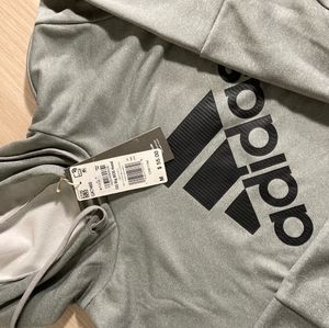 Adidas grey sweater hoodie new medium men
